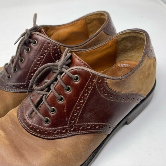 Johnston Murphy Tabor Saddle Shoes Brown Leather Oxfords 20-1032 size 9.5 main image 4